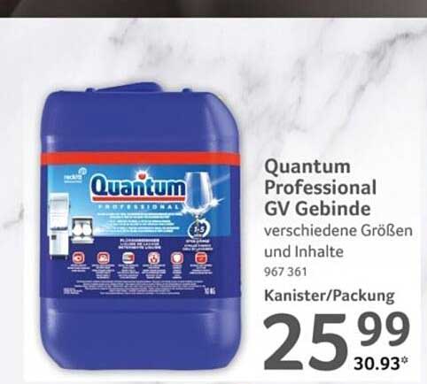 Quantum Professional GV Gebinde verschiedene Größen und Inhalte