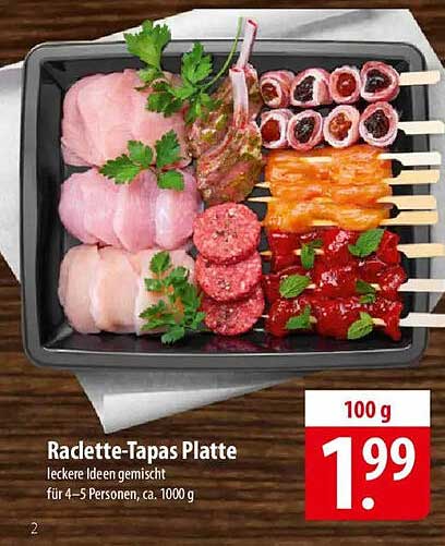Raclette-Tapas Platte