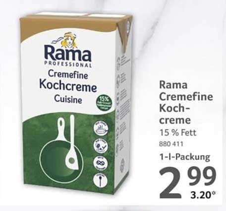 Rama Cremefine Kochcreme 15 % Fett 1-l-Packung
