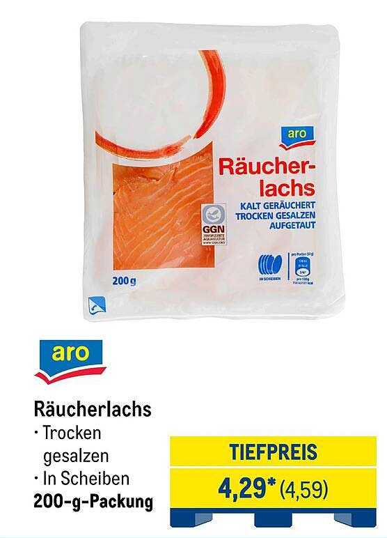 Räucherfisch - ARO Räucherlachs in 200-g-Packung
