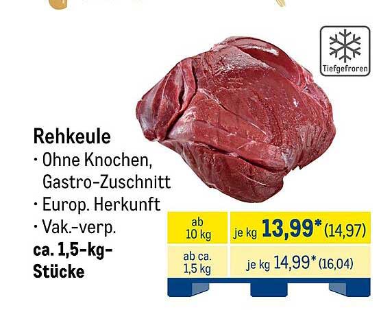 Rehkeule - Ohne Knochen, Gastro-Zuschnitt