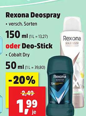 Rexona Deospray oder Deo-Stick – Top Angebot!