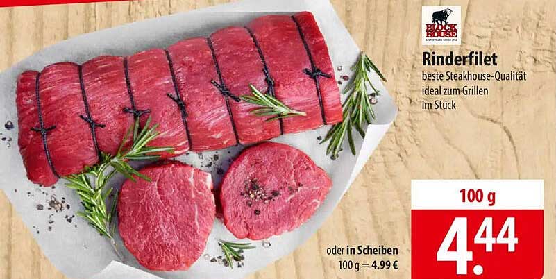 Rinderfilet - beste Steakhouse-Qualität, ideal zum Grillen