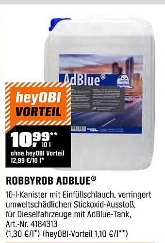 ROBBYROB ADBLUE® 10-l-Kanister mit Einfüllschlauch