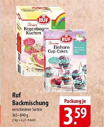 Ruf Backmischung verschiedene Sorten