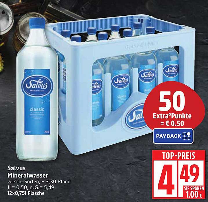 Salvus Mineralwasser 12 x 0,75 l