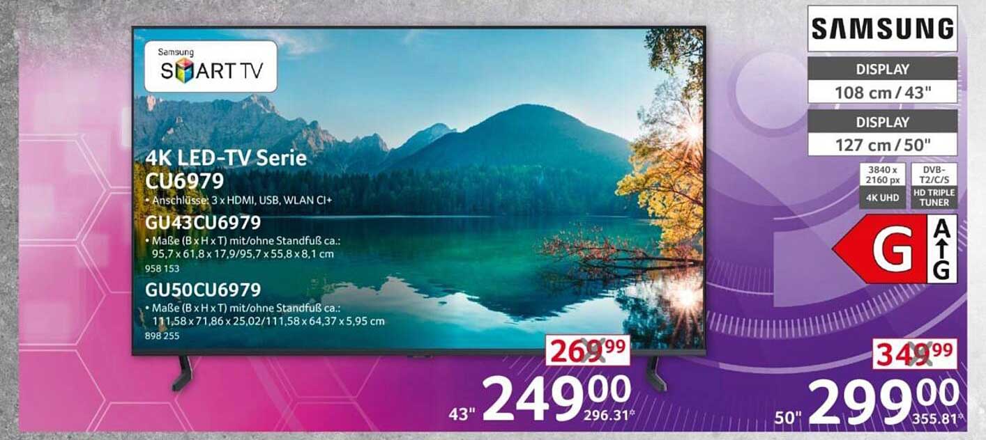 Samsung 4K LED-TV Serie CU6979 - 43" und 50"