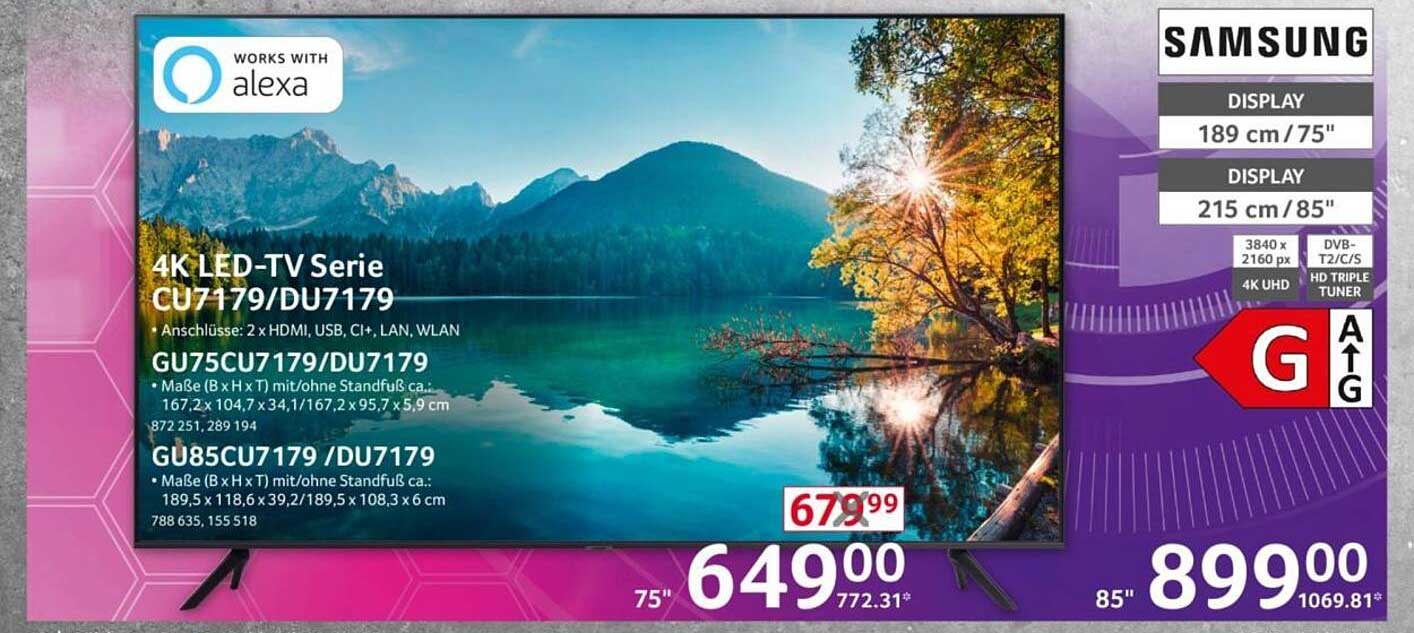 Samsung 4K LED-TV Serie CU7179/DU7179