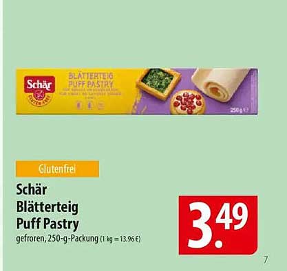 Schär Blätterteig Puff Pastry 250 g – glutenfrei