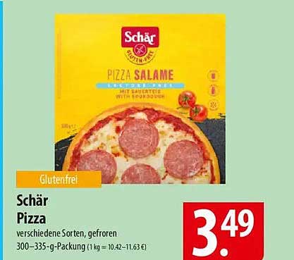 Schär Pizza Salame, glutenfrei, verschiedene Sorten, gefroren