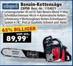 Scheppach Benzin-Kettensäge CSP50