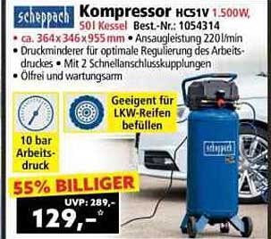 Scheppach Kompressor HC51V 1.500W