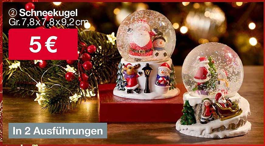 Schneekugel - In 2 Ausführungen
