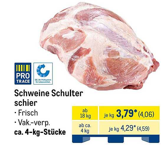 Schweine Schulter schier - Frisch, vakumverpackt