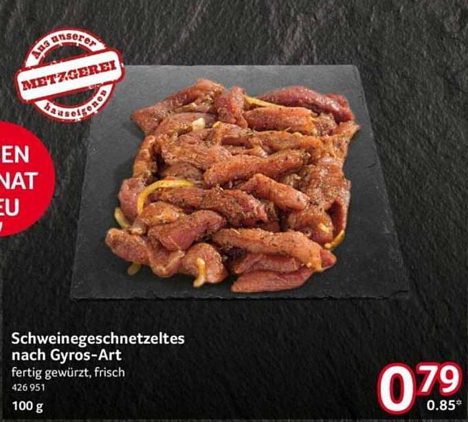 Schweinegeschnetzeltes nach Gyros-Art