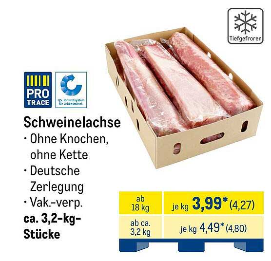 Schweinelachse - Ohne Knochen, ohne Kette