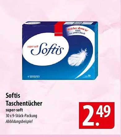 Softis Taschentücher super-soft 30 x 9-Stück-Packung