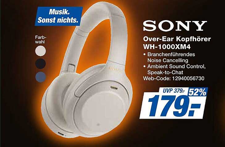 Sony Over-Ear Kopfhörer WH-1000XM4