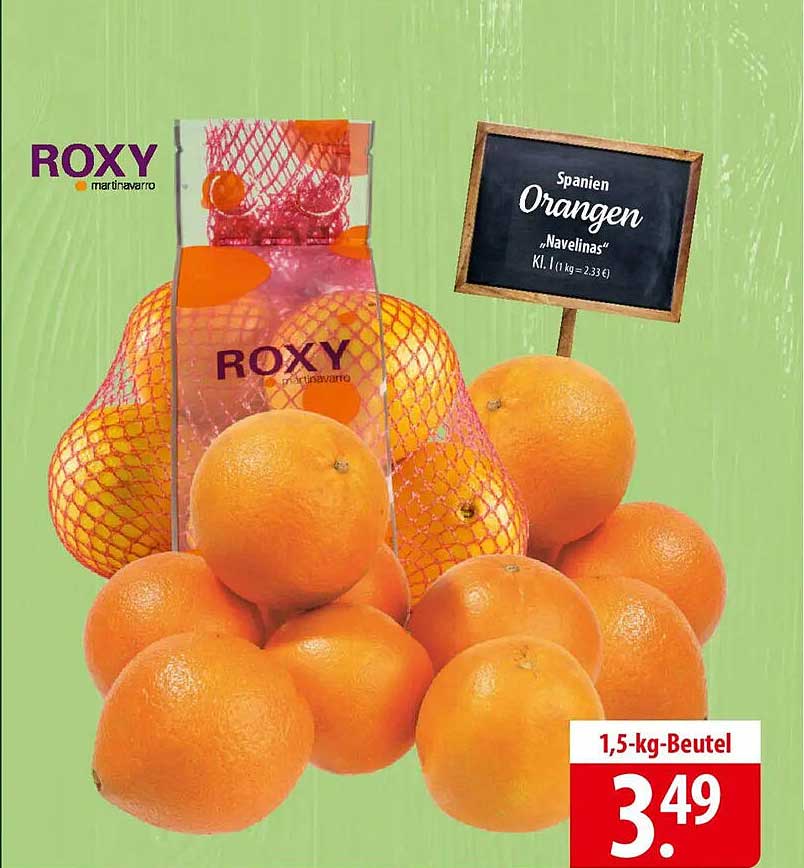 Spanische Orangen "Navelinas" im 1,5-kg-Beutel