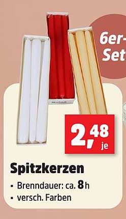 Spitzkerzen 6er-Set