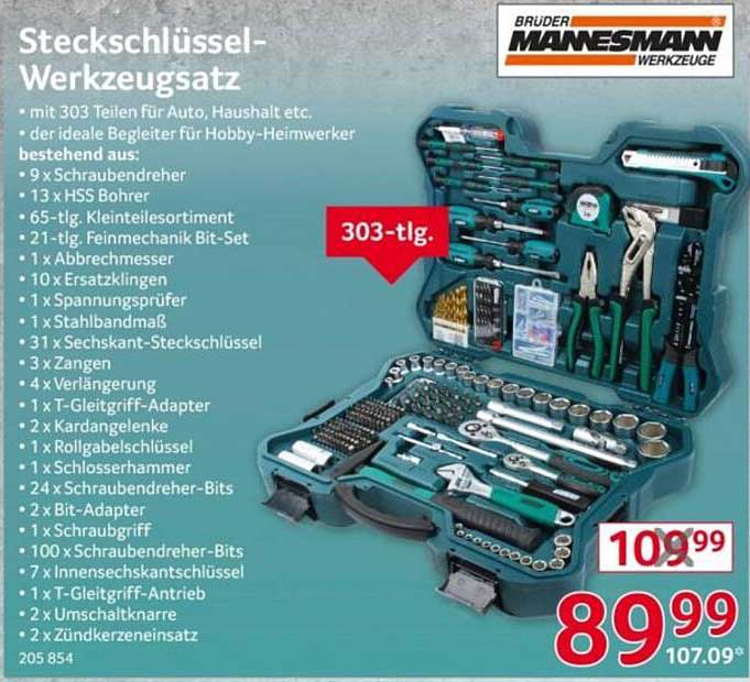 Steckschlüssel-Werkzeugset - 303-teilig