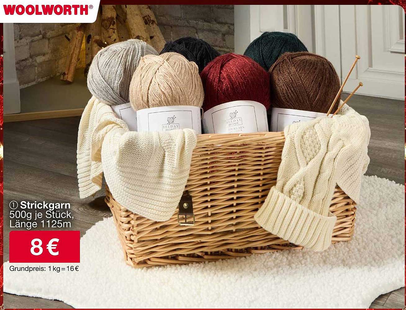 Strickgarn 500g je Stück, Länge 1125m