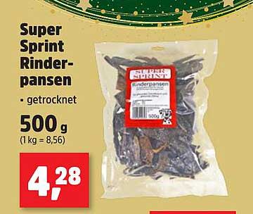 Super Sprint Rinderpansen 500 g - getrocknet