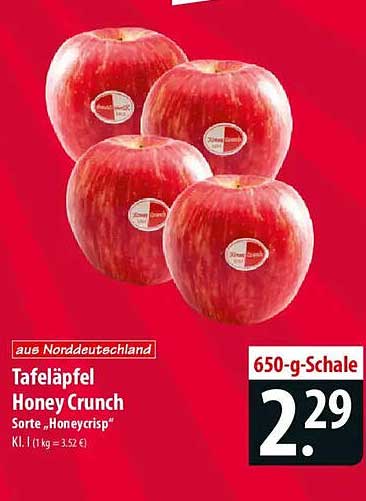 Tafeläpfel Honey Crunch 650-g-Schale