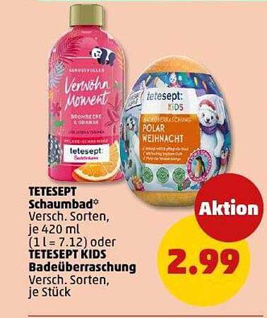 TETESOFT Schaum Bad & TETESOFT KIDS Badeüberraschung