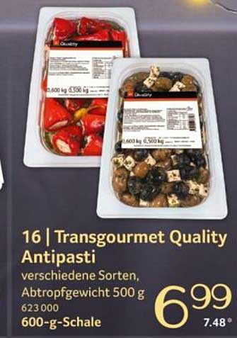 Transgourmet Quality Antipasti - verschiedene Sorten, Abtropfgewicht 500 g