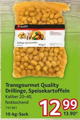 Transgourmet Quality Drillinge, Speisekartoffeln Kaliber 20–40, festkochend