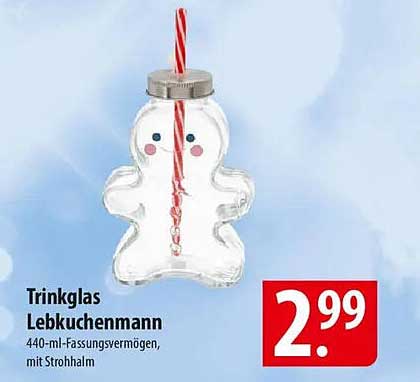 Trinkglas Lebkuchenmann