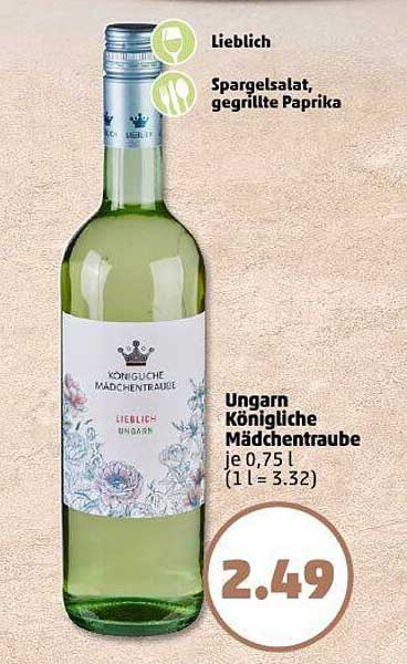 Ungarn Königliche Mädchentraube 0,75 l - Lieblich