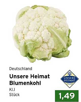 Unsere Heimat Blumenkohl K.I. Stück