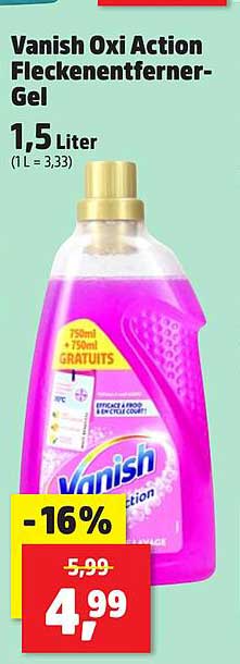 Vanish Oxi Action Fleckenentferner-Gel 1,5 Liter