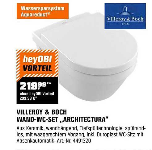 Villeroy & Boch Wand-WC-Set „Architectura“