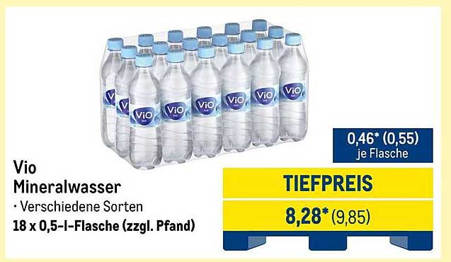 Vio Mineralwasser 18 x 0,5 l (zzgl. Pfand)
