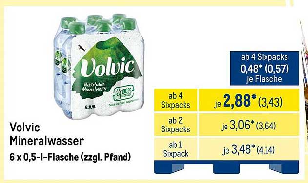 Volvic Mineralwasser 6 x 0,5-l-Flasche (zzgl. Pfand)