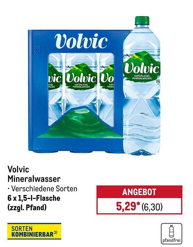 Volvic Mineralwasser 6 x 1,5 l-Flasche (zzgl. Pfand)