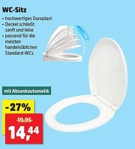 WC-Sitz mit Absenkautomatik