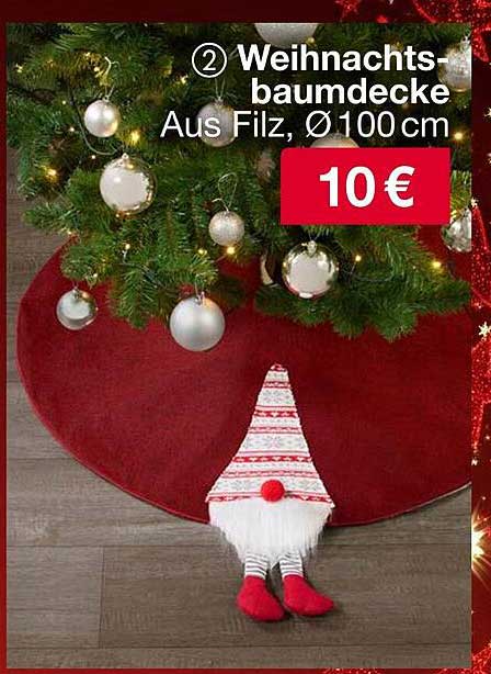 Weihnachtsbaumdecke Aus Filz, Ø 100 cm