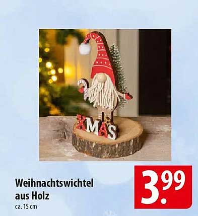 Weihnachtswichtel aus Holz