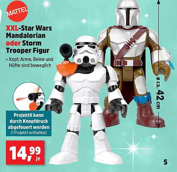 XXL-Star Wars Mandalorian oder Storm Trooper Figur