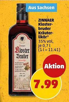 Zinnaer Klosterbruder Kräuter-Likör 0,7l