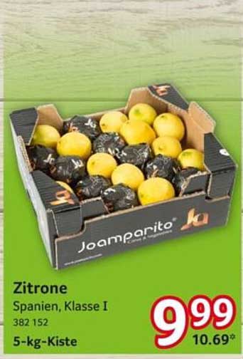 Zitronen 5-kg-Kiste - Joamparito, Klasse I