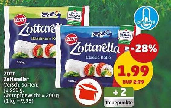 Zott Zottarella – Verschiedene Sorten, je 330 g