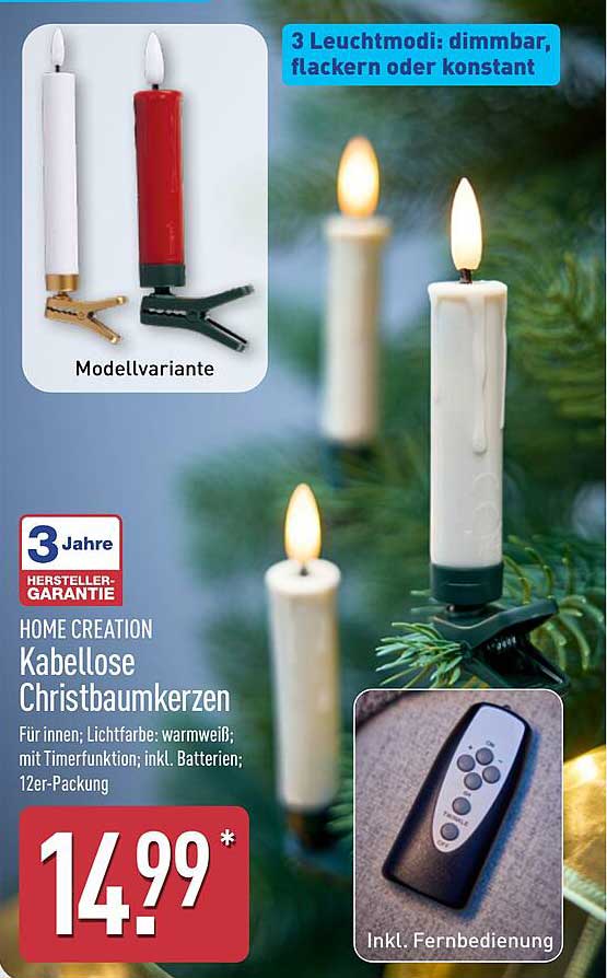 Christbaumkerzen Kabellos Aldi