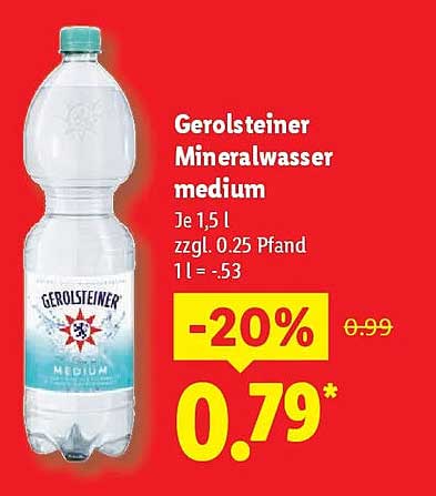 Gerolsteiner Mineralwasser medium