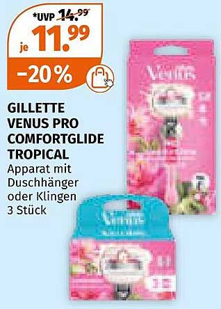 Gillette Venus Pro Comfortglide Tropical Apparát Mit Duschhänger Oder ...