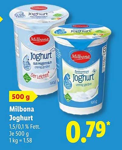 Milbona Joghurt Angebot Bei Lidl ProspektGuru de